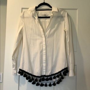 Uterque Long sleeve tassel button down